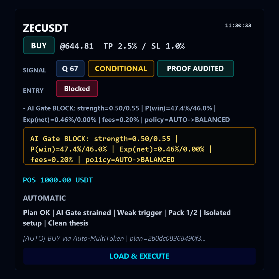 Cipher Edge alerts with proof badges